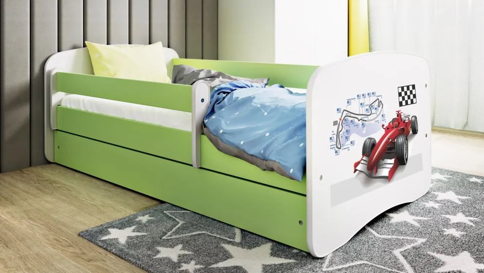 Łóżko dziecięce BABY DREAMS formuła 1 z materacem i szufladą | MIRAT.  kolekcja BABY DREAMS