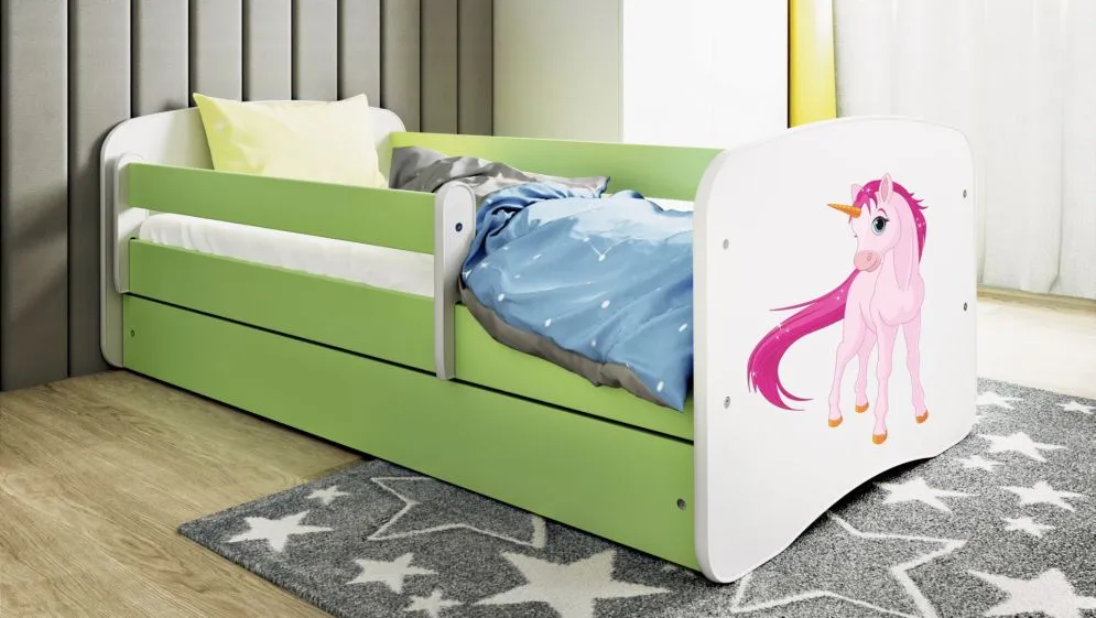 Łóżko dziecięce BABY DREAMS jednorożec z materacem | MIRAT. kolekcja BABY DREAMS