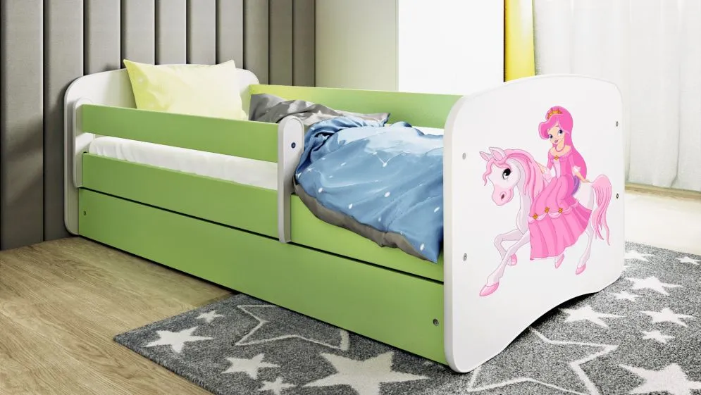 Łóżko dziecięce BABY DREAMS księżniczka na koniu ze stelażem polskie | MIRAT. kolekcja BABY DREAMS
