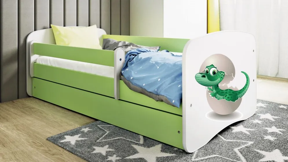 Łóżko dziecięce BABY DREAMS 180x80 mały dino z szufladą | MIRAT. w stylu kolekcja BABY DREAMS