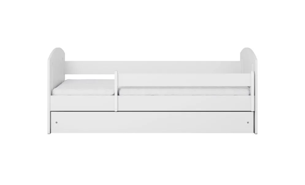 Łóżko dziecięce CLASSIC 2 160x80 białe z barierką polskiej produkcji | MIRAT. kolekcja CLASSIC