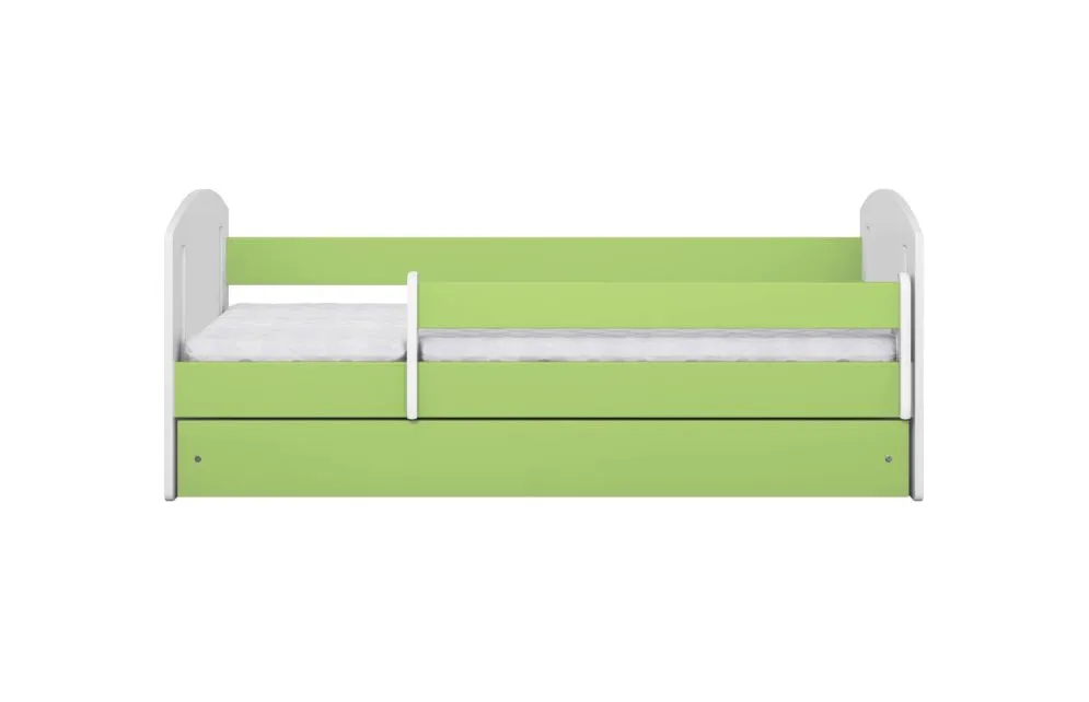 Łóżko dziecięce CLASSIC 2 160x80 zielone ze stelażem | MIRAT. kolekcja CLASSIC