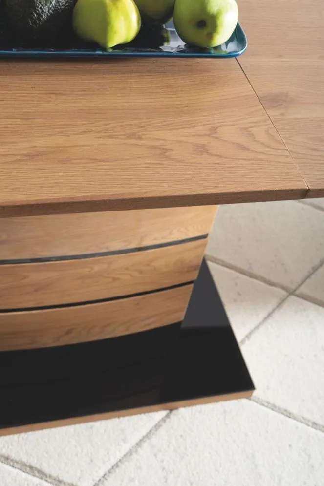 Stół LEONARDO 140(180)x80 dąb rozkładany na jednej nodze | MIRAT. w stylu LOFT kolekcja