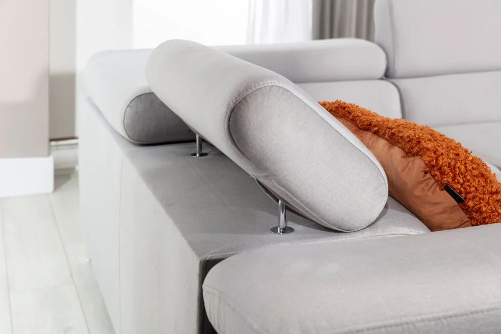 Narożnik z funkcją spania LETTO czarny/biały lewy w kształcie litery U | MIRAT. w stylu kolekcja