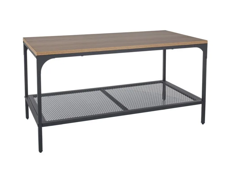 Ława LEX L 90x45 dąb/czarny mat loftowa do salonu I sklep meblowy MIRAT. styl LOFT