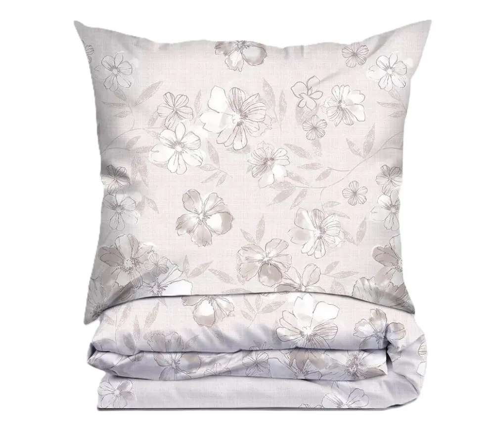 Pościel Bawełniana Greno Premium Linen 160x200 Beżowa na zamek MIRAT.