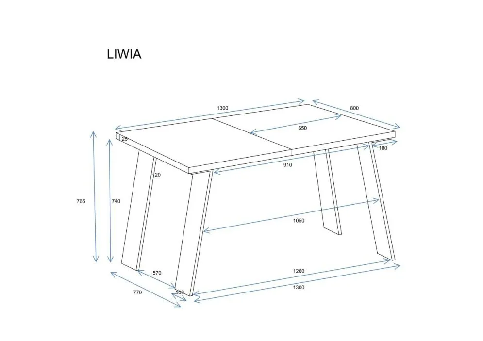 Stół rozkładany LIWIA 130(210)x80 dąb artisan do jadalni I sklep meblowy MIRAT. styl LOFT