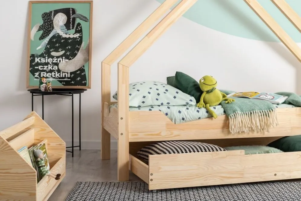 Łóżko dziecięce LOCA A 80x140 sosna domek | MIRAT. kolekcja LOCA