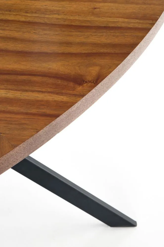 Stół LOCARNO 170x90 orzech/czarny owalny firmy Halmar | MIRAT. styl LOFT