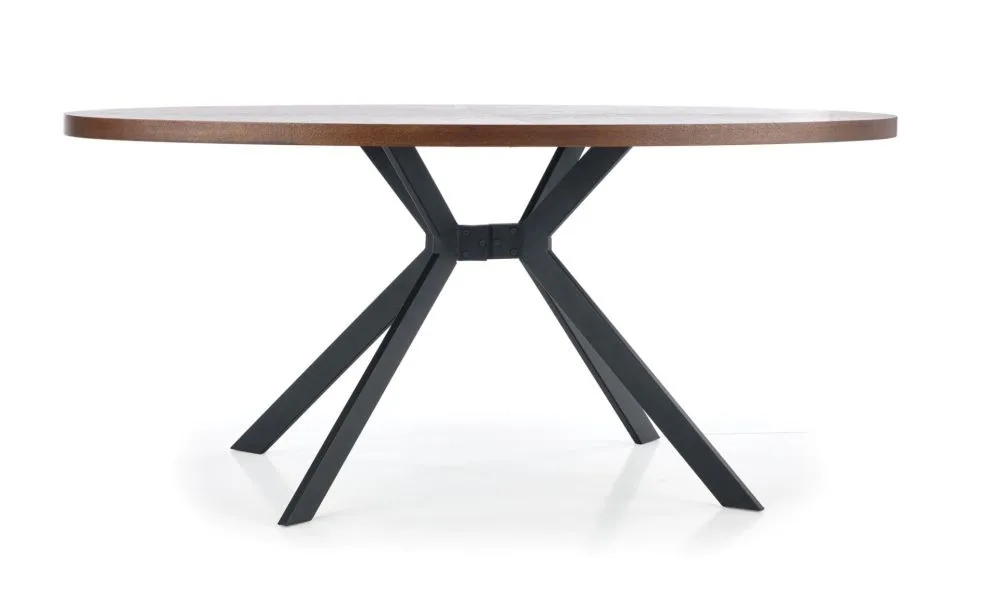 Stół LOCARNO 170x90 orzech/czarny owalny firmy Halmar | MIRAT. styl LOFT