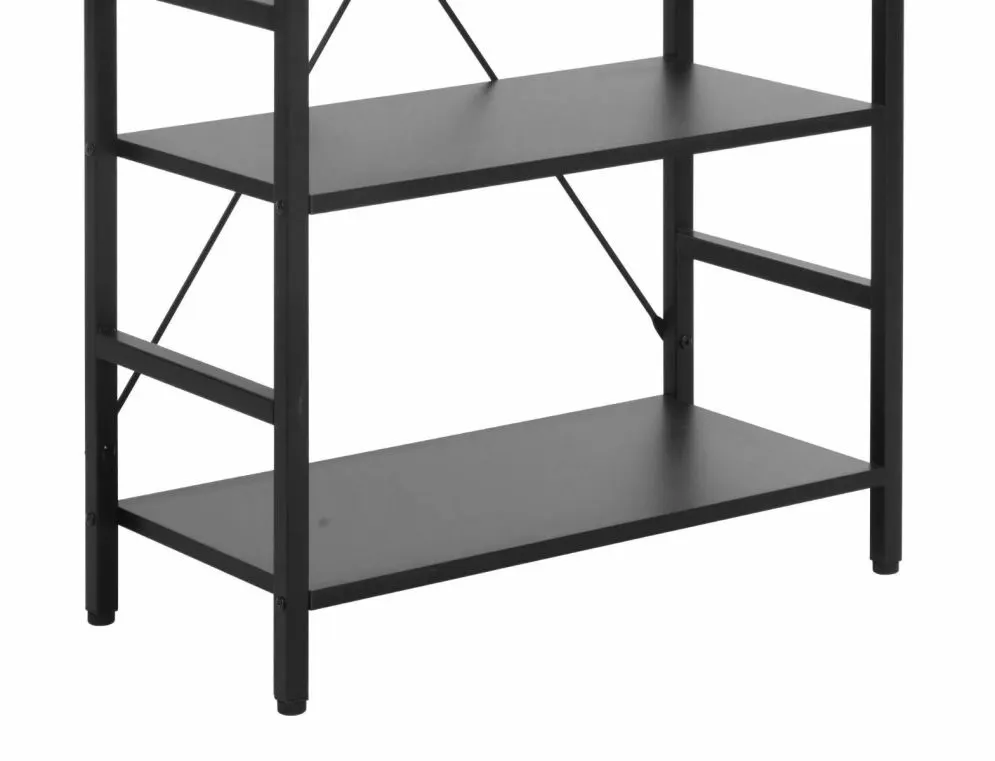 Regał na książki LOFT R4 czarny/czarny mat w stylu industrialnym I sklep meblowy MIRAT. styl LOFT