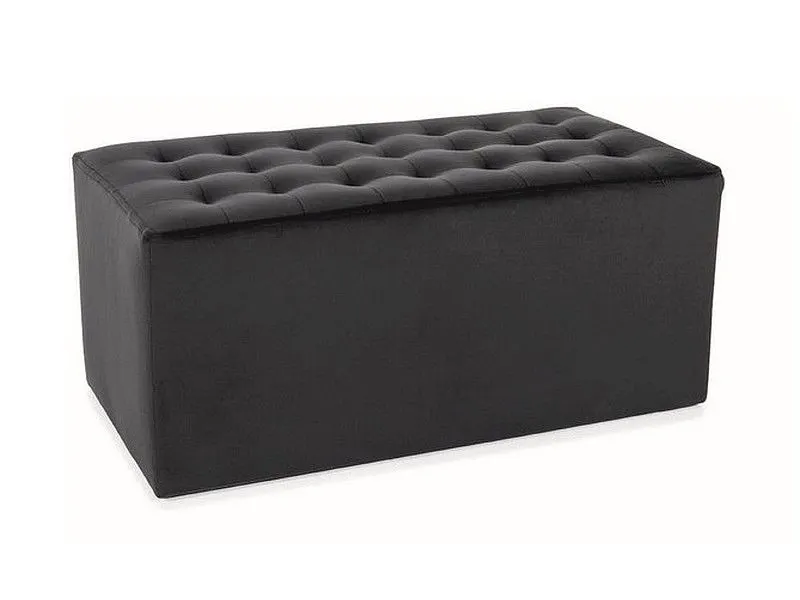 Pufa LORI 2 VELVET czarna tapicerowana I sklep meblowy MIRAT. styl GLAMOUR