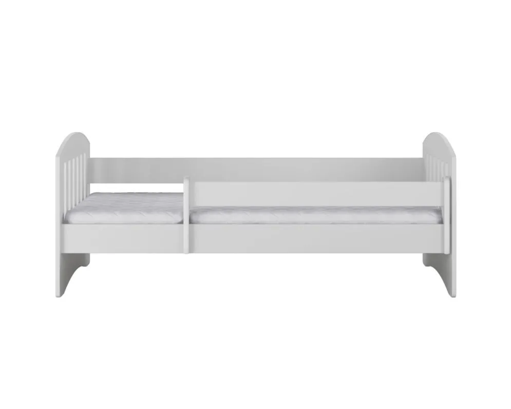 Łóżko dziecięce CLASSIC 1 160x80 białe z barierką | MIRAT.  kolekcja CLASSIC