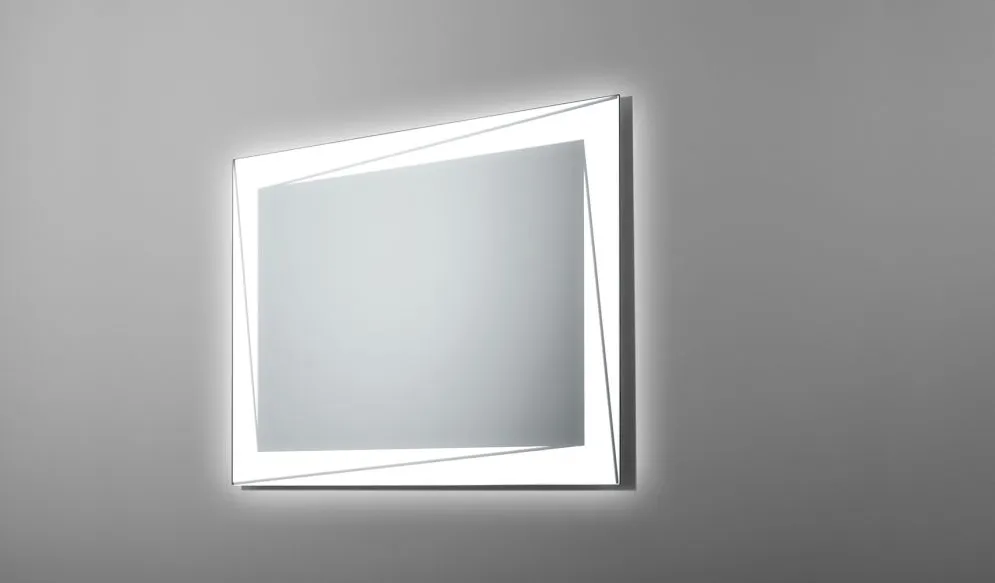 Kwadratowe lustro wiszące ADAGIO 60x60 z oświetleniem LED | MIRAT.