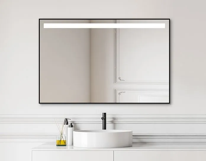 Kwadratowe lustro wiszące DIMA 1 60x60 z oświetleniem LED | MIRAT. w stylu kolekcja