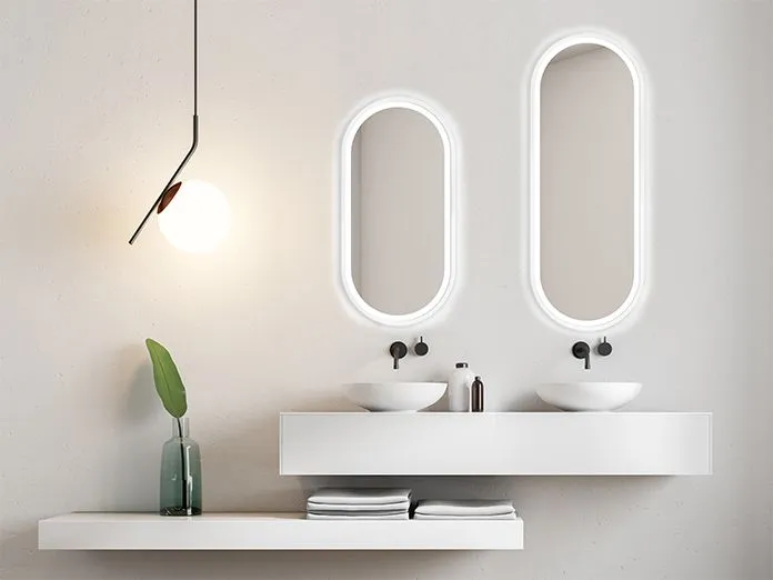 Lustro łazienkowe KORIA 50x130 owalne wiszące | MIRAT. w stylu kolekcja