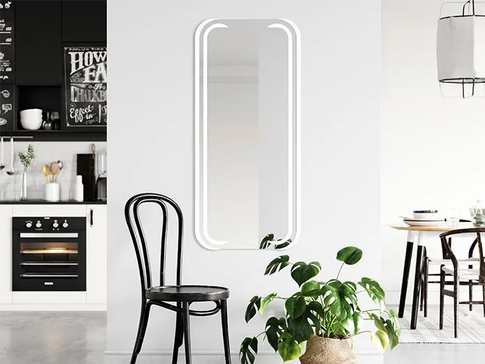 Lustro łazienkowe MEZALI 50x80 wiszące dekoracyjne | MIRAT.