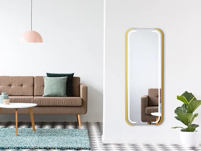 Lustro łazienkowe MEZALI 55x120 wiszące dekoracyjne | MIRAT.