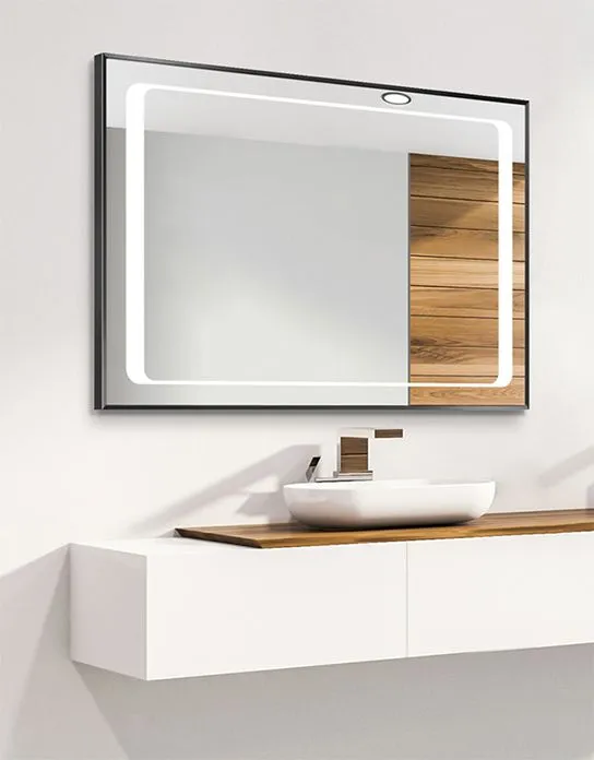 Lustro wiszące PANAMA 80x60 z oświetleniem LED | MIRAT. w stylu kolekcja