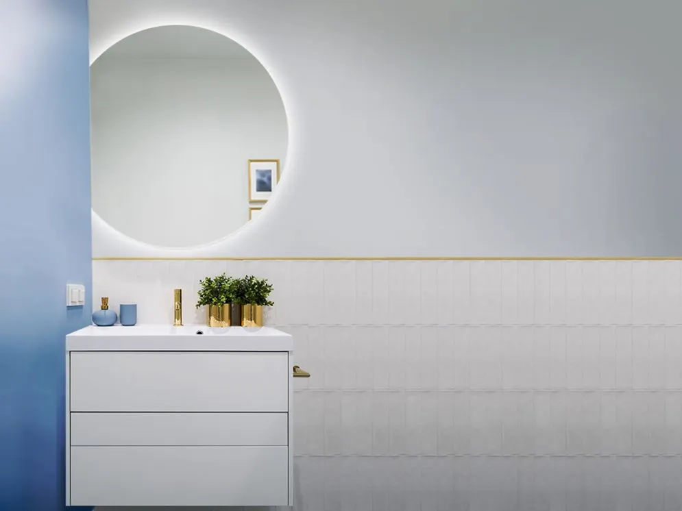 Lustro okrągłe SIMPLE LUNA 100 z oświetleniem LED | MIRAT.