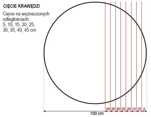 Lustro okrągłe SIMPLE LUNA 100 z oświetleniem LED | MIRAT.