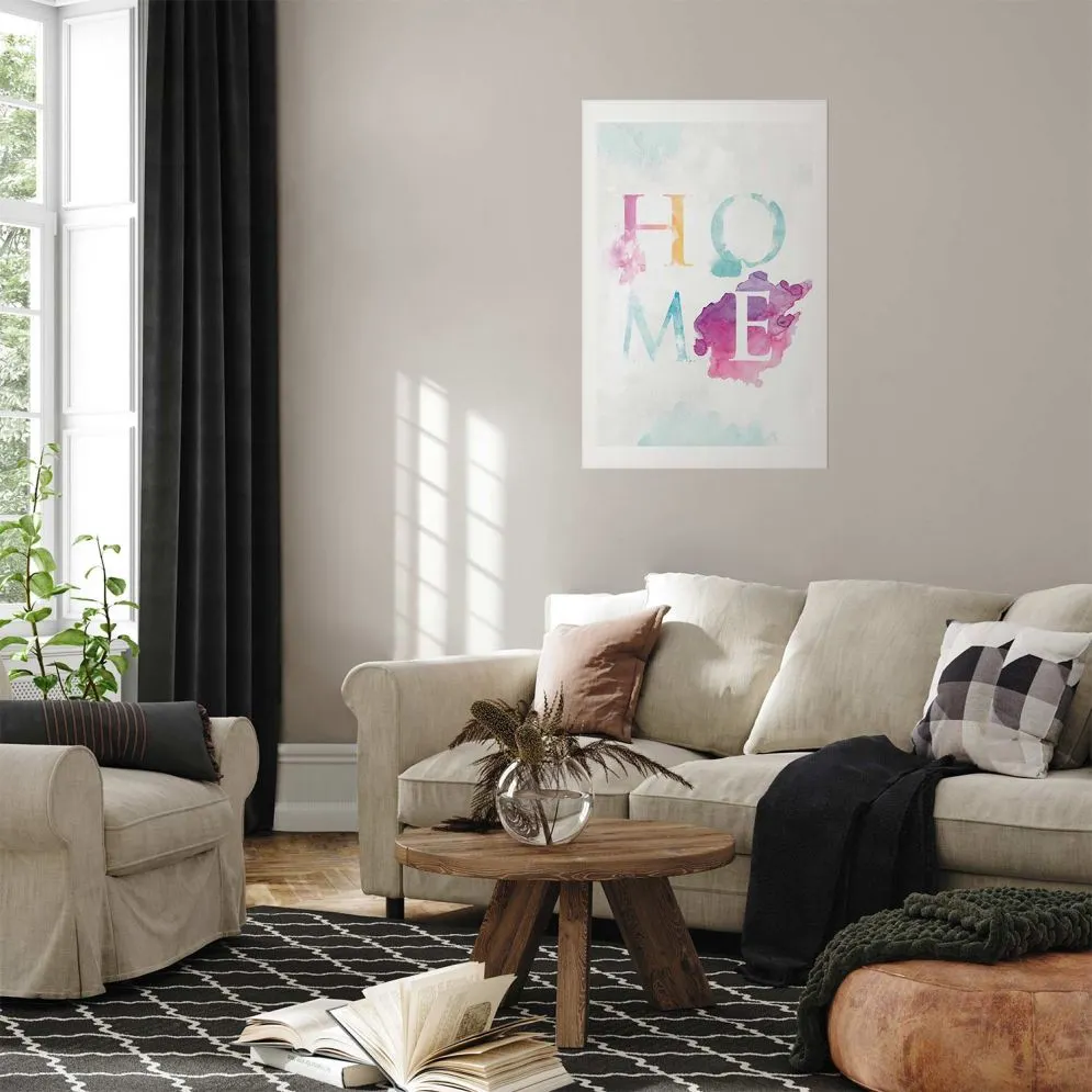 Plakat Tęczowe home 21x30 cm bez ramy z marginesem | MIRAT.