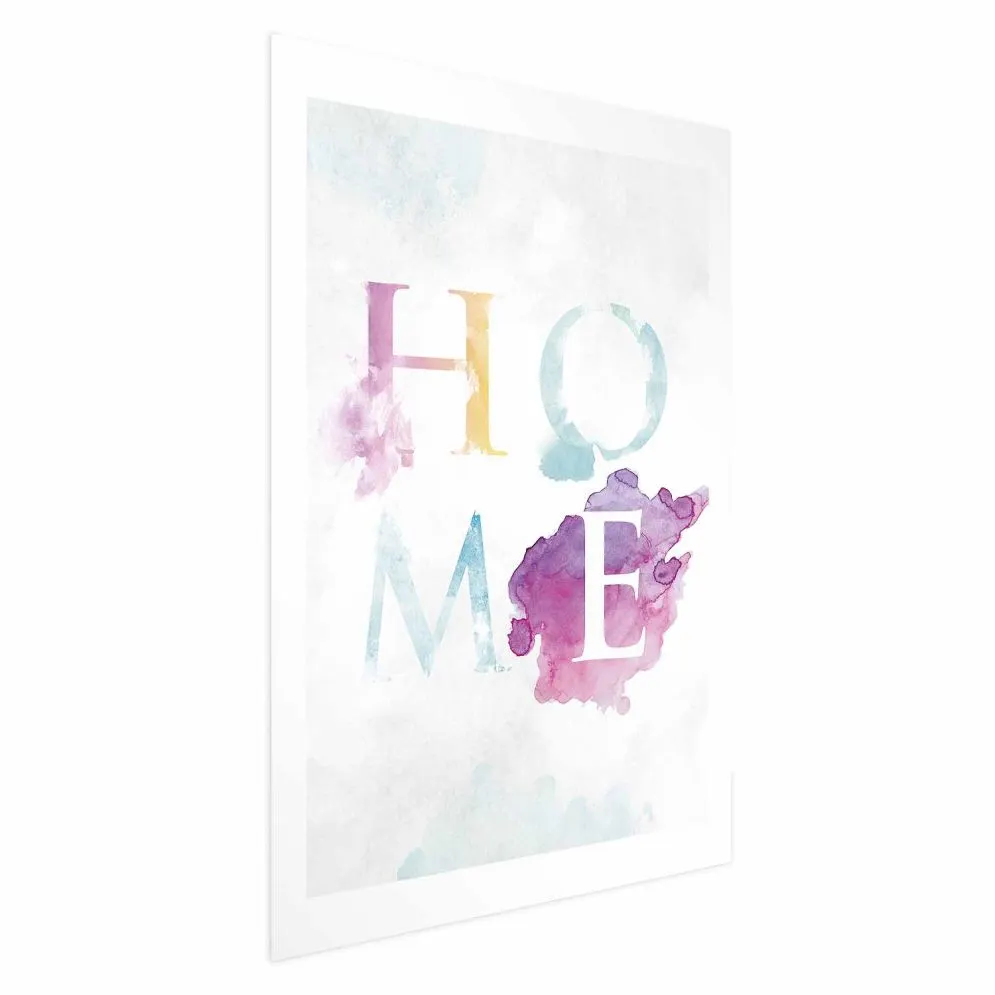 Plakat Tęczowe home 21x30 cm bez ramy z marginesem | MIRAT.