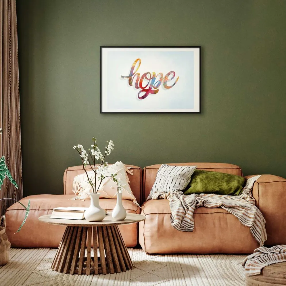 Plakat Hope 42x29,7 cm z ramą czarną z marginesem | MIRAT.