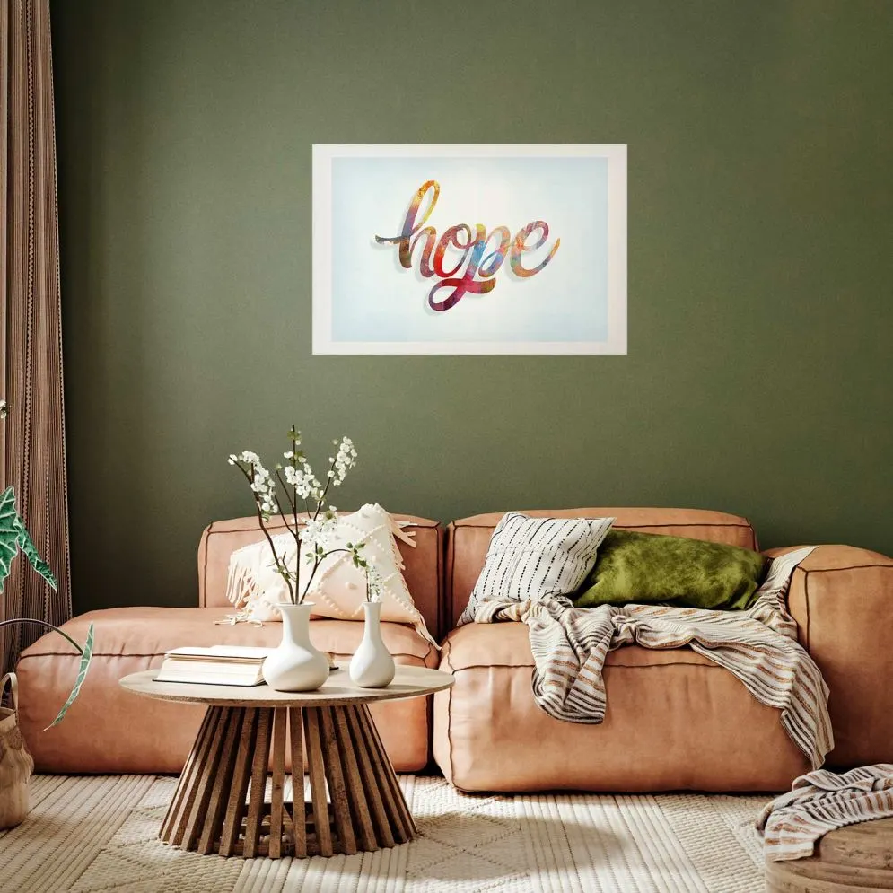 Plakat Hope 30x21 cm bez ramy z marginesem | MIRAT.