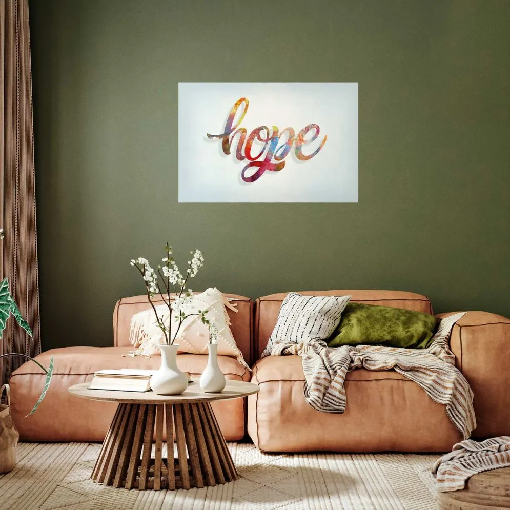 Plakat Hope 90x60 cm bez ramy bez marginesu | MIRAT.