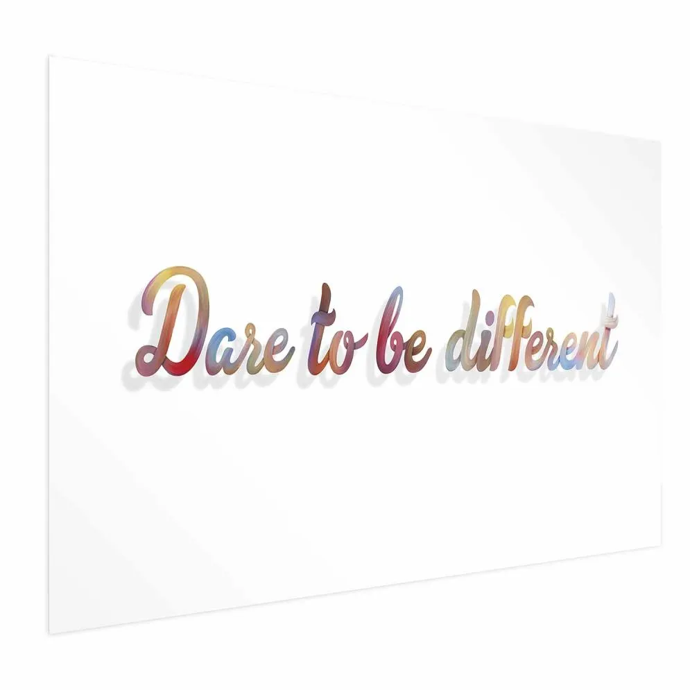 Plakat Be different 90x60 cm bez ramy z marginesem | MIRAT.