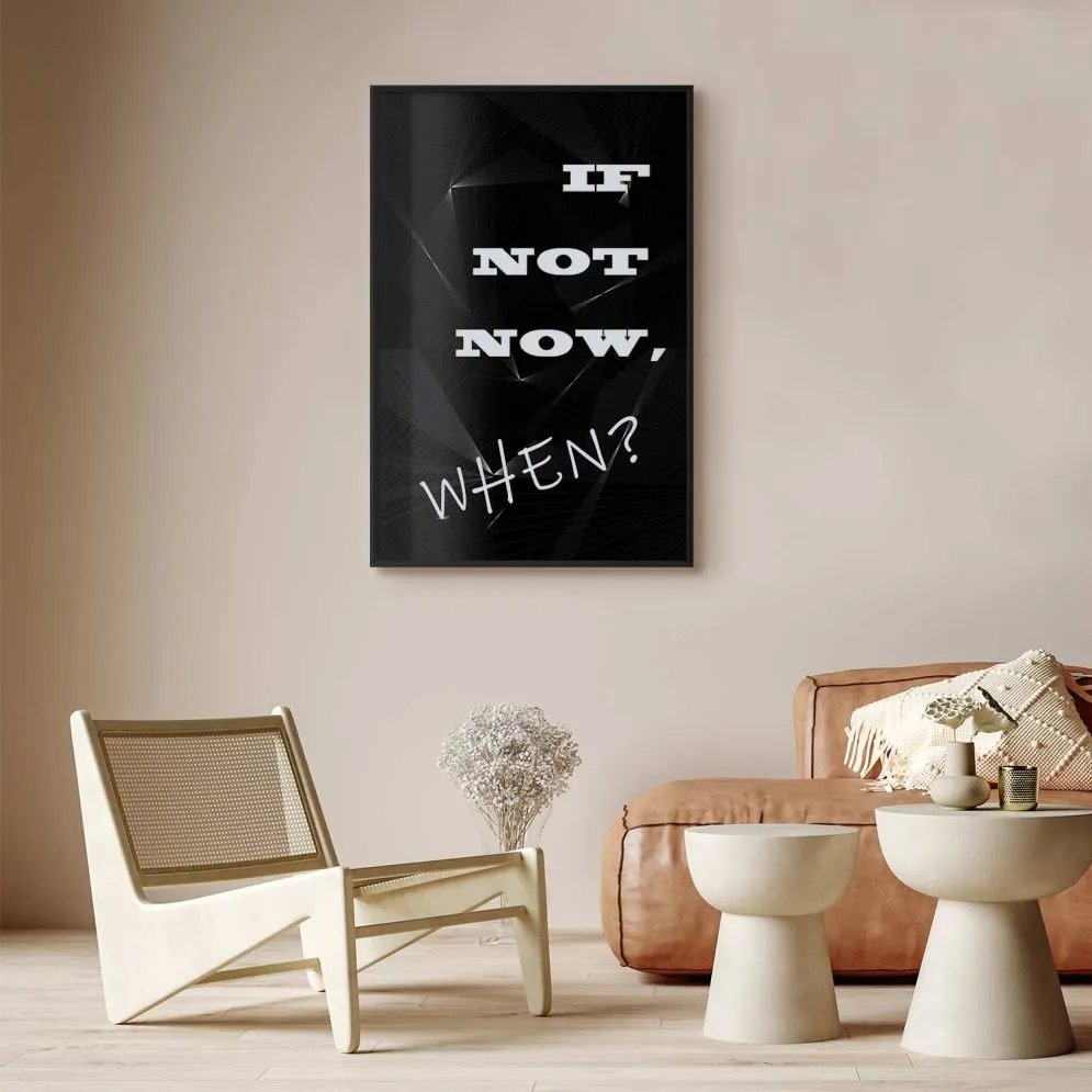 Plakat When 60x90 cm z ramą czarną bez marginesu | MIRAT.
