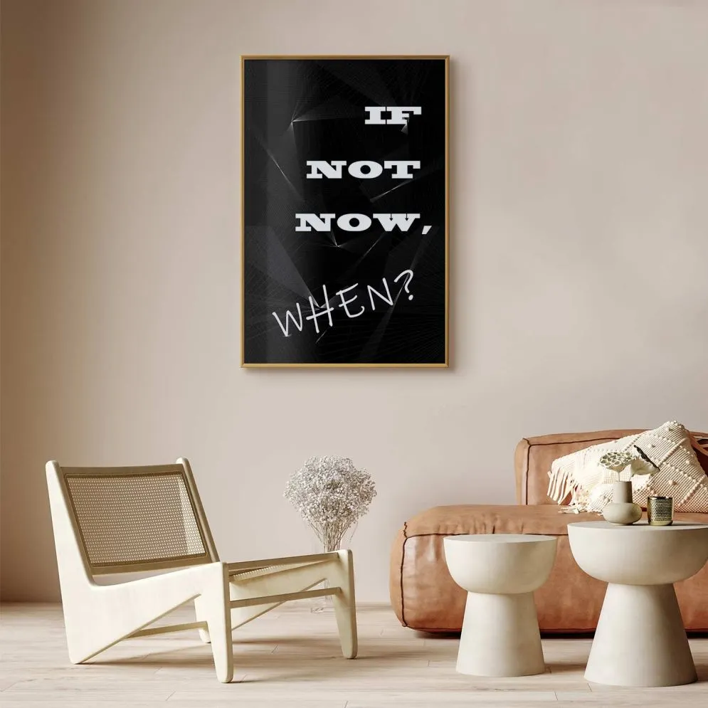 Plakat When 21x30 cm z ramą złotą bez marginesu | MIRAT.