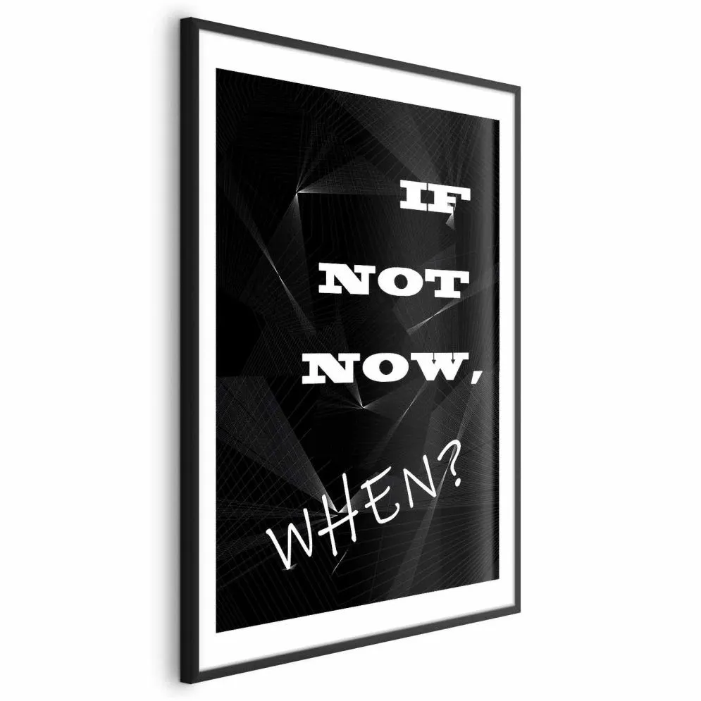 Plakat When 21x30 cm z ramą czarną z marginesem | MIRAT.