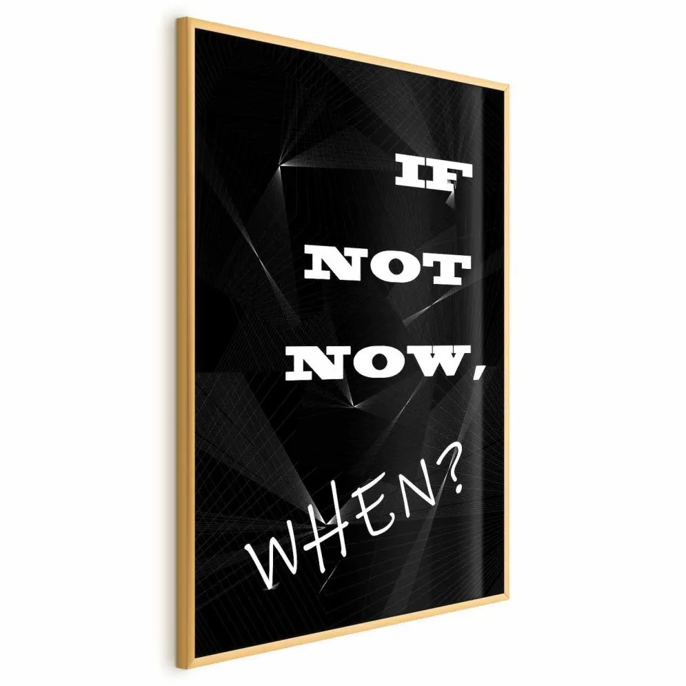 Plakat When 21x30 cm z ramą złotą bez marginesu | MIRAT.