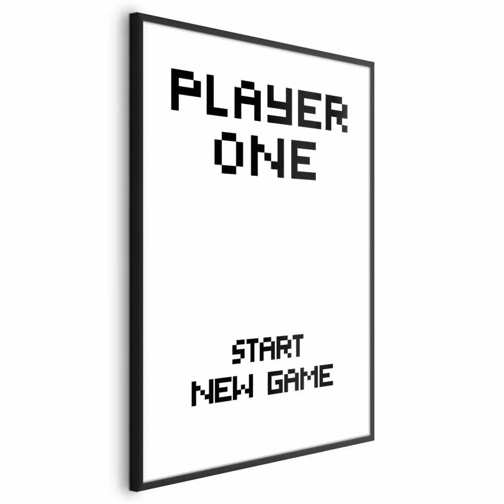 Plakat New game 60x90 cm z ramą czarną bez marginesu | MIRAT.