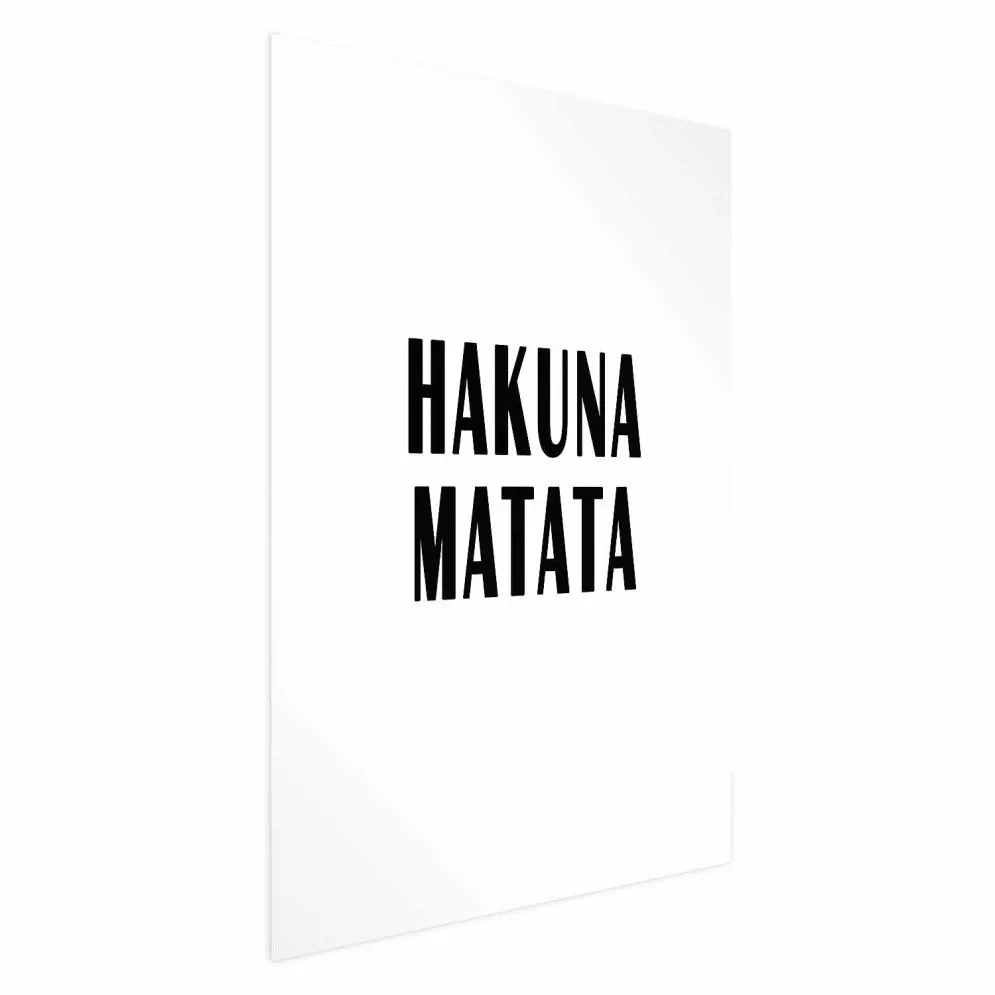 Plakat Hakuna Matata 21x30 cm bez ramy z marginesem | MIRAT.
