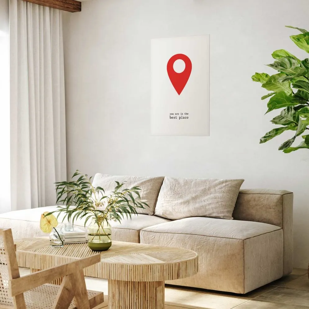 Plakat The best place 29,7x42 cm bez ramy z marginesem | MIRAT.