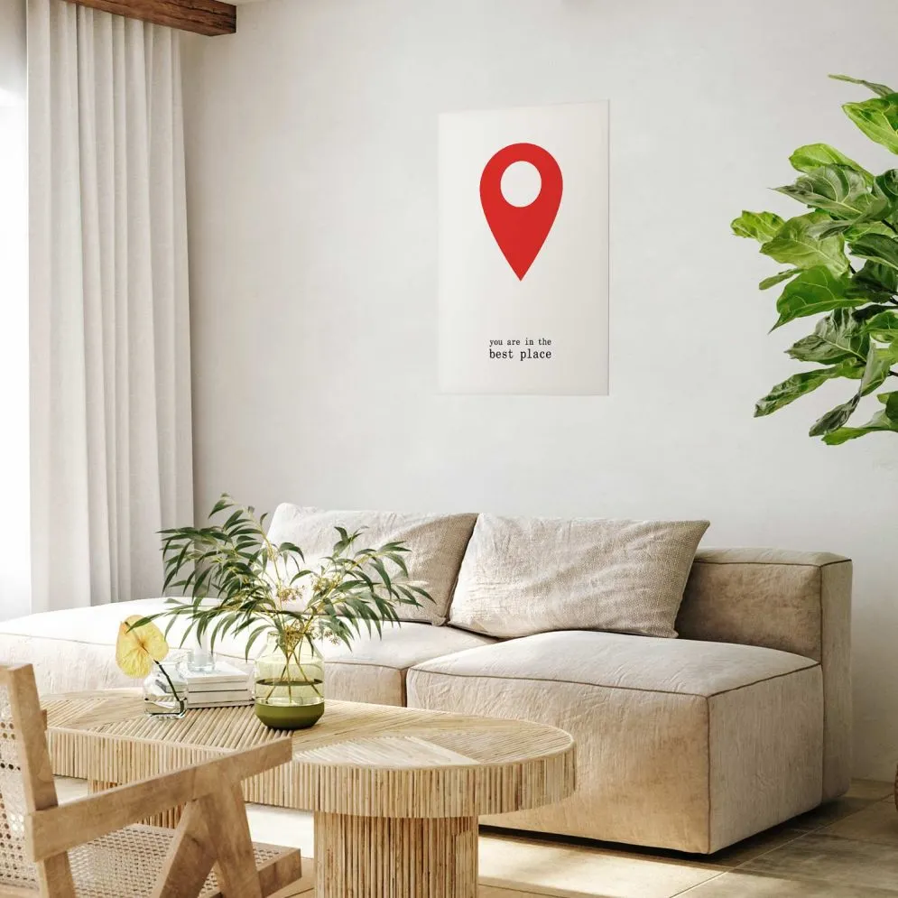 Plakat The best place 21x30 cm bez ramy bez marginesu | MIRAT.