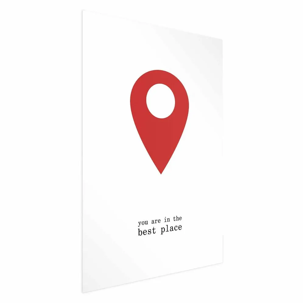 Plakat The best place 29,7x42 cm bez ramy z marginesem | MIRAT.