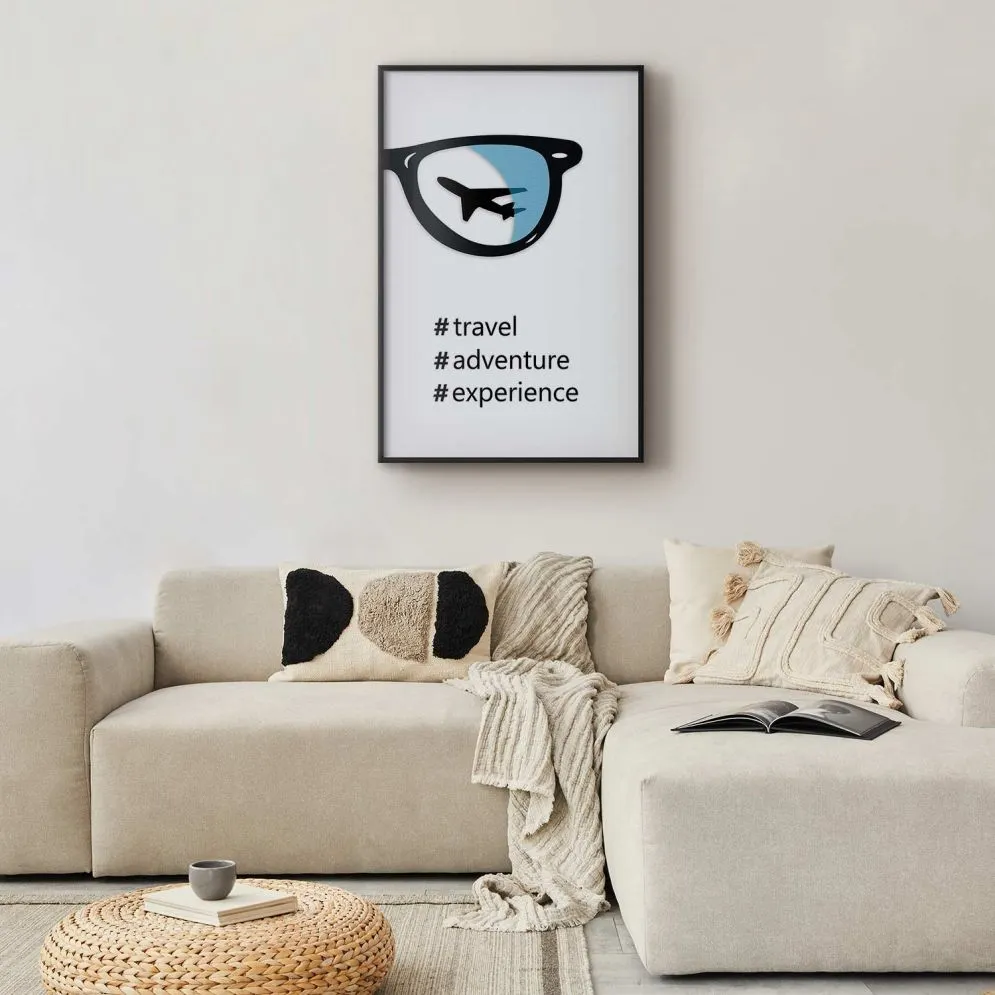 Plakat Nowe doświadczenia 21x30 cm z ramą czarną bez marginesu | MIRAT.