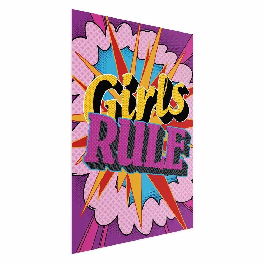 Plakat Girls Rule 60x90 cm bez ramy bez marginesu | MIRAT.