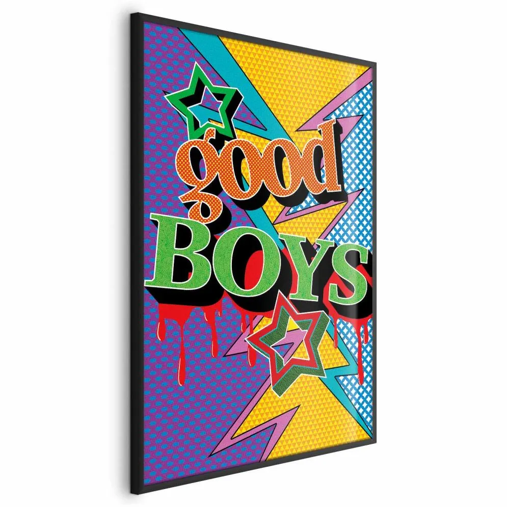 Plakat Good Boys 21x30 cm z ramą czarną bez marginesu | MIRAT.