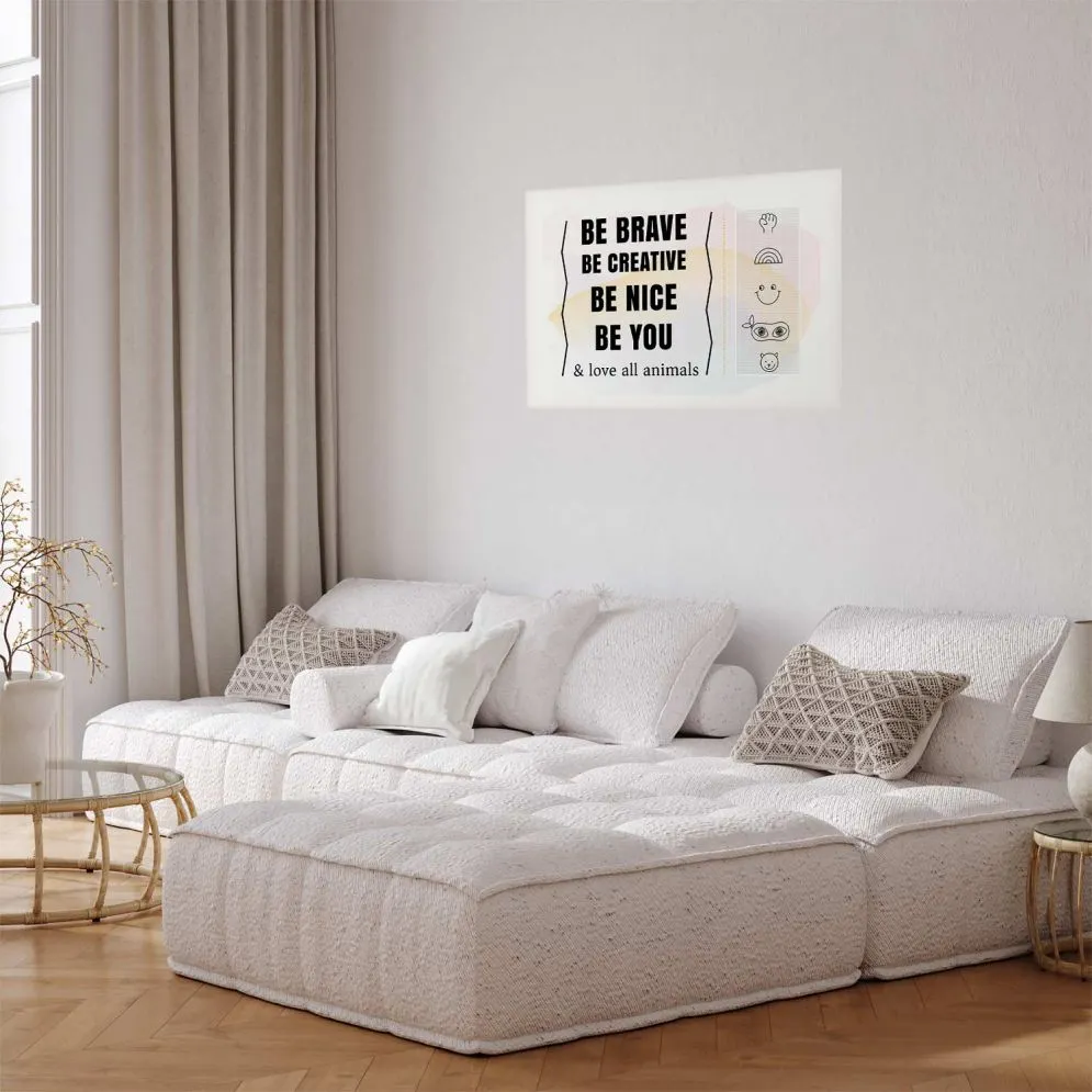 Plakat Bądź sobą 30x21 cm bez ramy z marginesem | MIRAT.