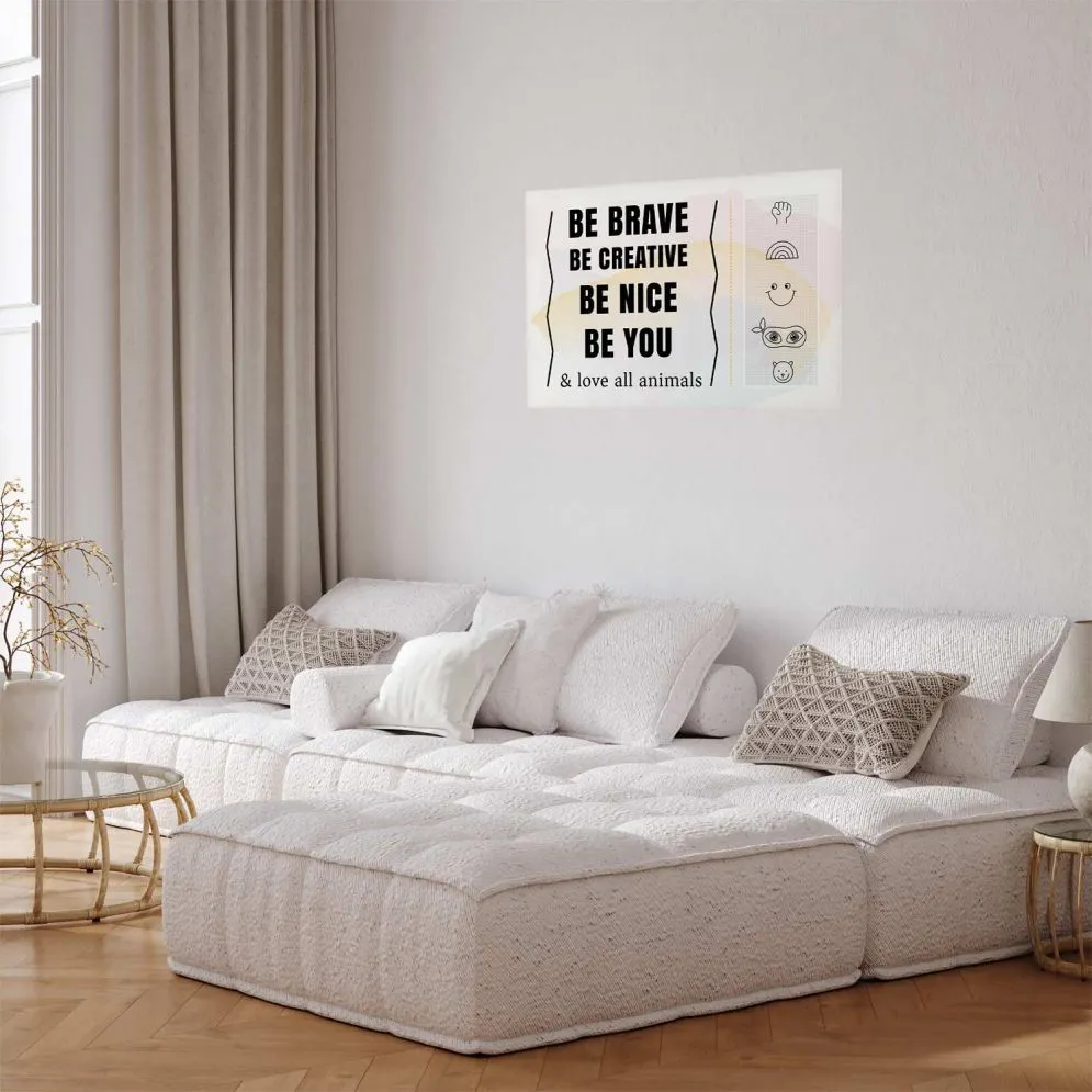 Plakat Bądź sobą 30x21 cm bez ramy bez marginesu | MIRAT.