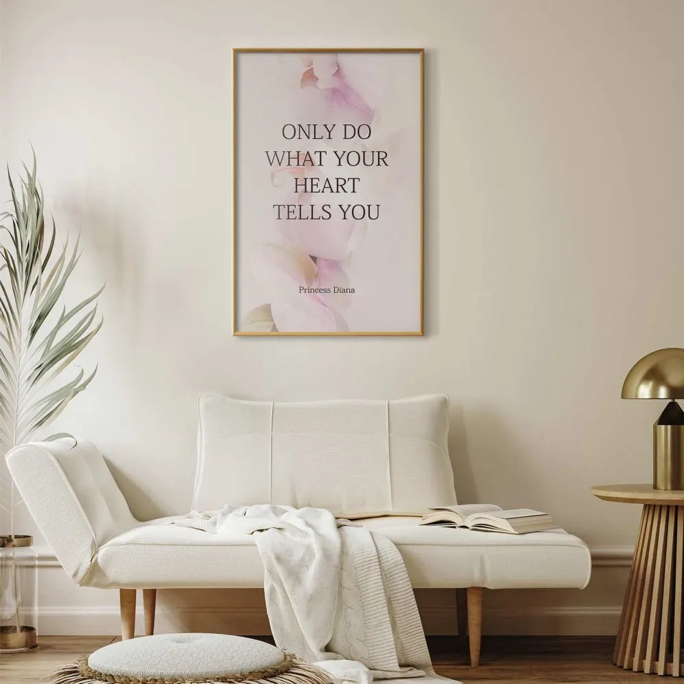 Plakat Heart 60x90 cm z ramą złotą bez marginesu | MIRAT.