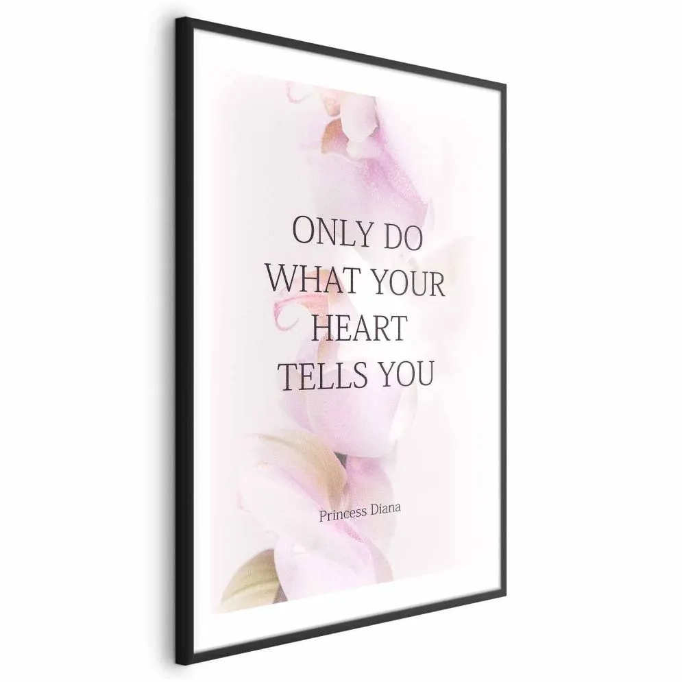 Plakat Heart 21x30 cm z ramą czarną z marginesem | MIRAT.