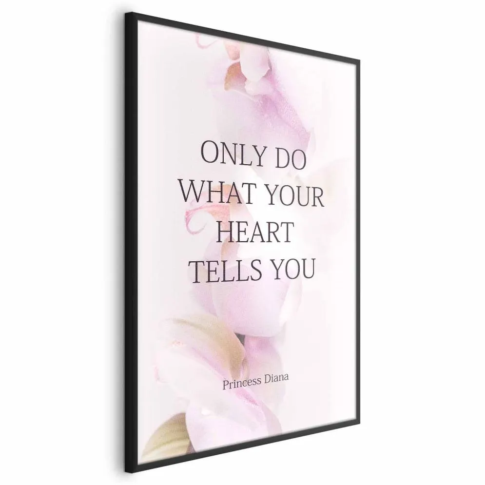 Plakat Heart 29,7x42 cm z ramą czarną bez marginesu | MIRAT.