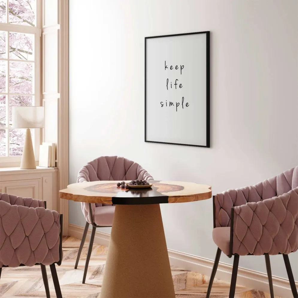 Plakat Simple 21x30 cm z ramą czarną z marginesem | MIRAT.