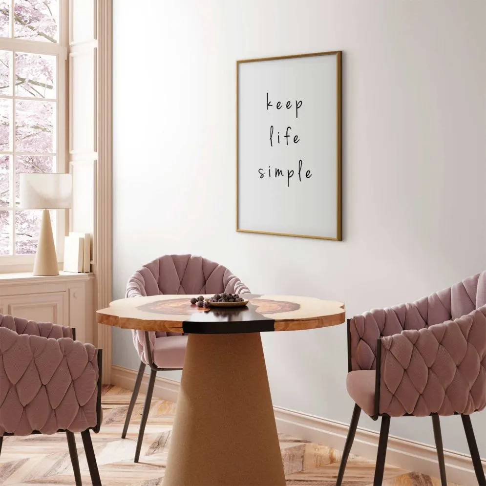 Plakat Simple 21x30 cm z ramą złotą bez marginesu | MIRAT.